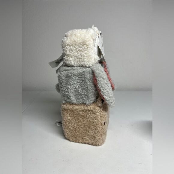 NWT Primark Pyramid Of Plush Animals Cubes White Gray Beige Baby’ First Toys - Picture 4 of 5